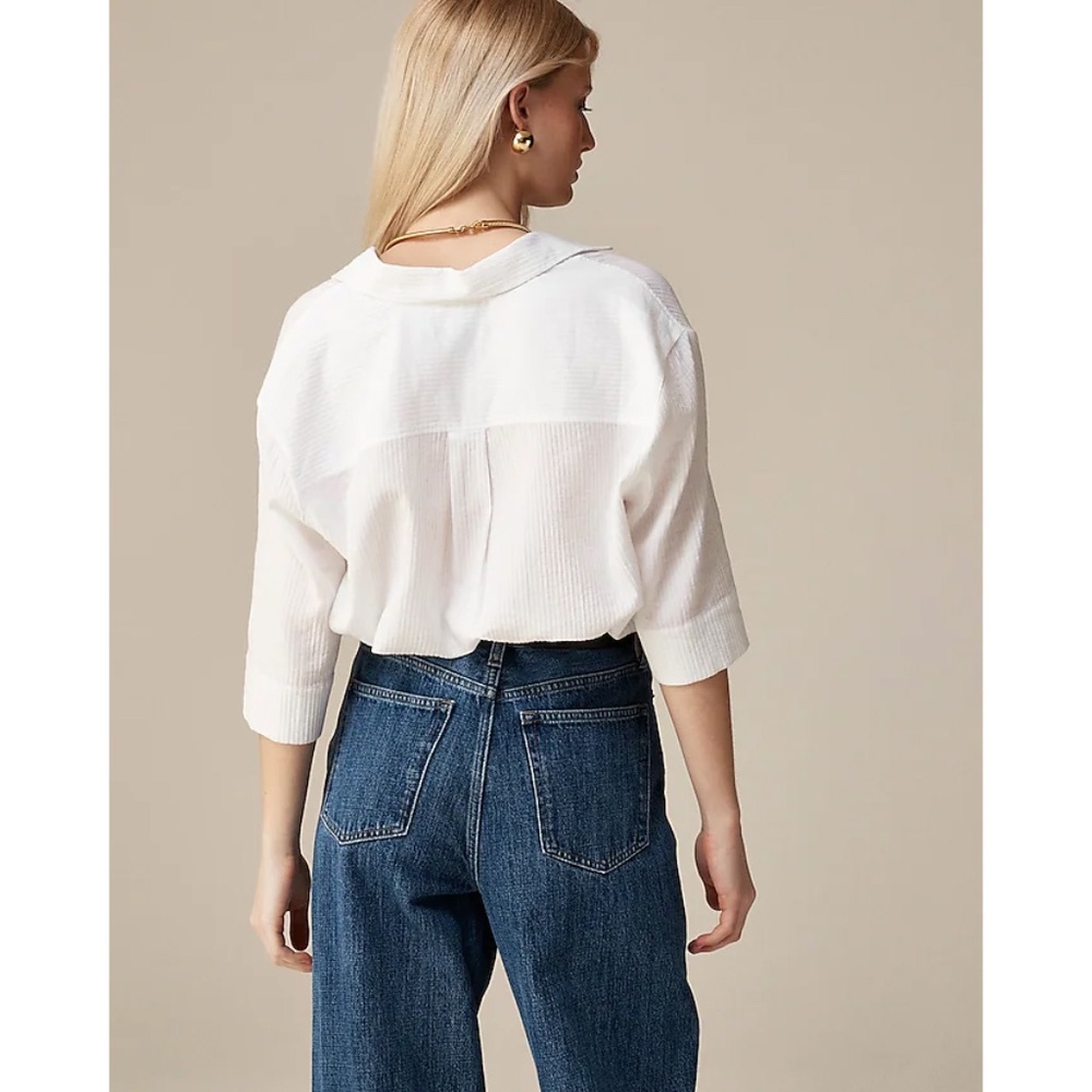 J. Crew Popover tunic shirt in airy gauze  - Picture 7 of 7